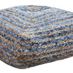 Πουφ Σκαμπό 50x50x25 Guy Laroche Boho Denim