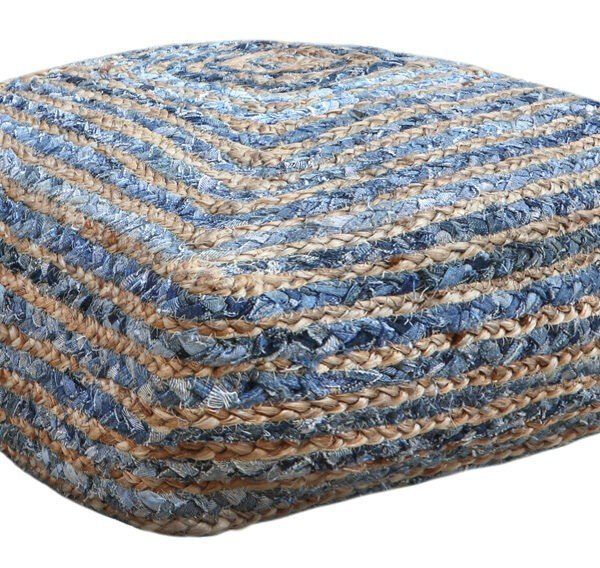 Πουφ Σκαμπό 50x50x25 Guy Laroche Boho Denim