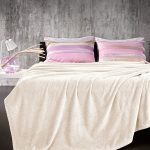 Κουβέρτα Ulta Soft Ημίδιπλη 160×220 Guy Laroche Rombus R Ecru