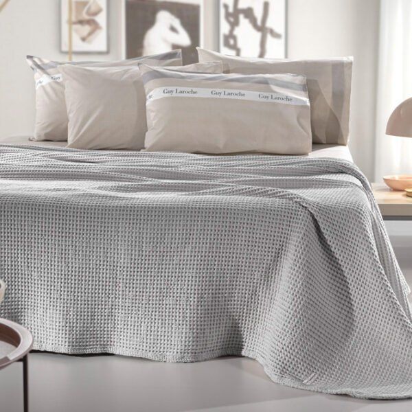 Κουβέρτα Πικέ Ημίδιπλη 160×240 Guy Laroche Eternity Silver