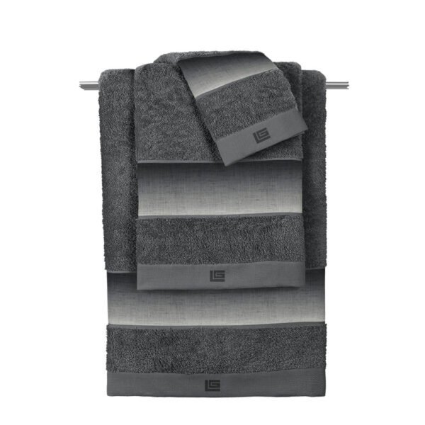 Σετ Πετσέτες 3 Τεμαχίων Guy Laroche Mykonos Anthracite