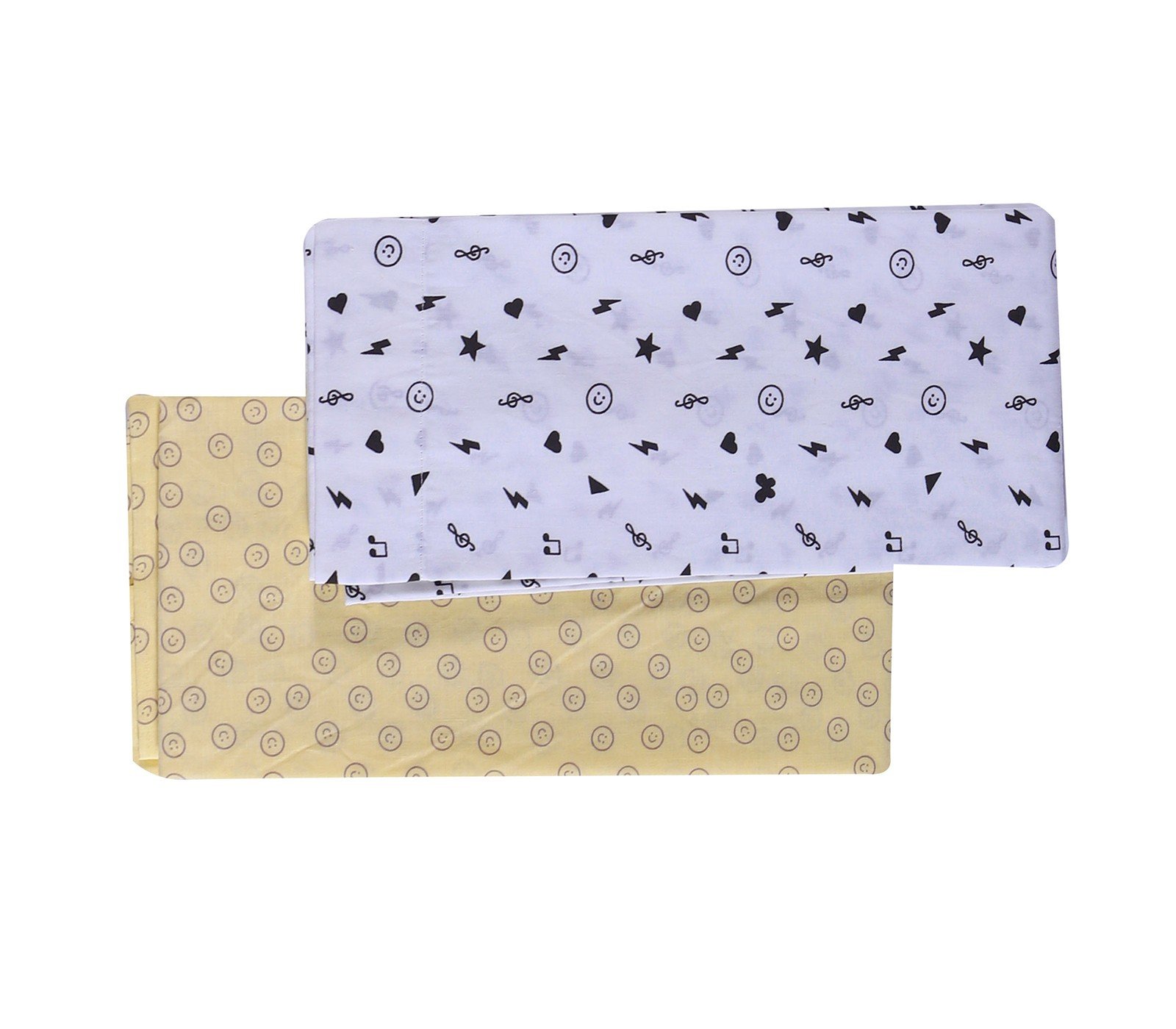 5205495513881 Σετ Σεντόνια Βρεφικά Λίκνου 70×120 Nef Nef Rock Star Boy Yellow - Image 1