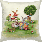 Πασχαλινή Διακοσμητική Μαξιλαροθήκη 45x45 Vassiliadis Kiss 1179