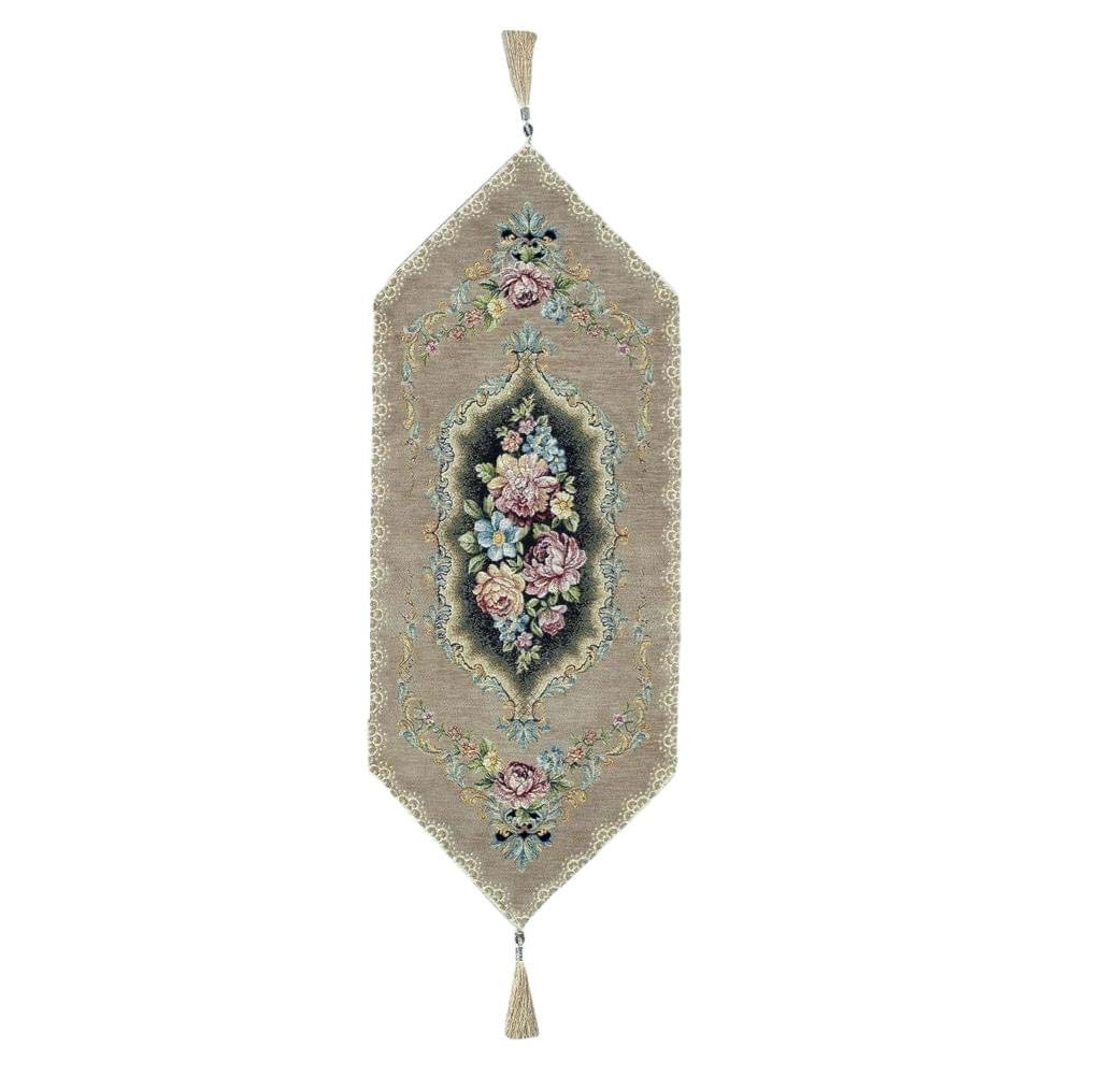 damasko-35X90-beige Τραβέρσα 35Χ90 Δαμάσκο Βελούδο μπεζ - Image 1