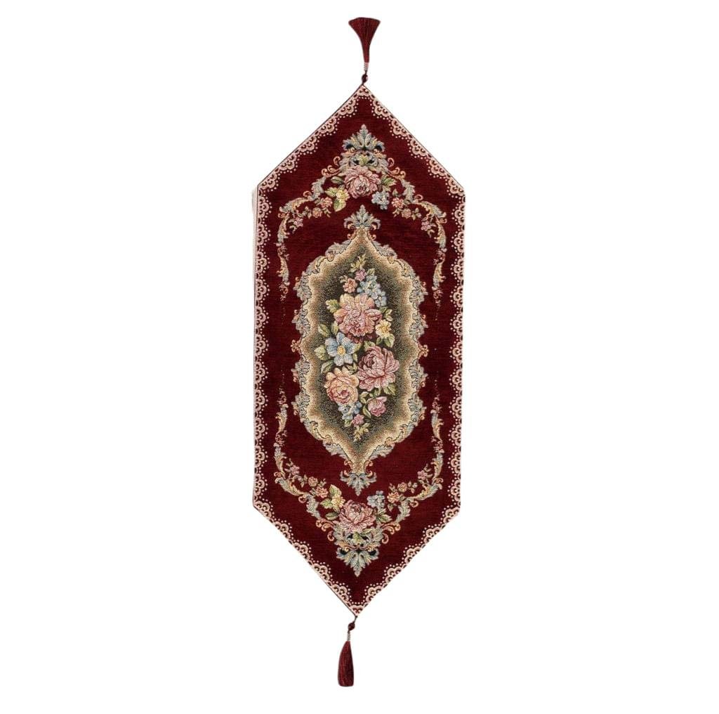 damasko-35X90-bordo Τραβέρσα 35Χ90 Δαμάσκο-Βελούδο μπορντό - Image 1