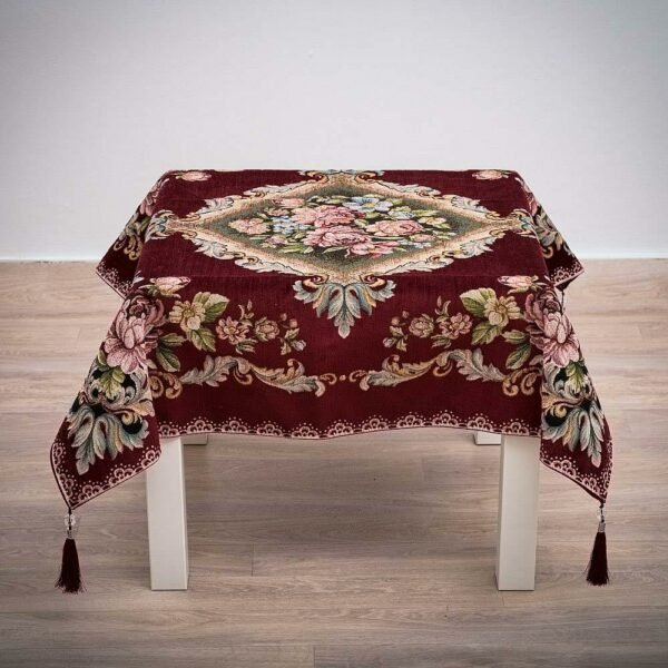 Καρέ 95Χ95 Δαμάσκο-Βελούδο μπορντό