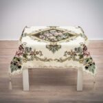 Καρέ 95Χ95 Δαμάσκο-Βελούδο εκρού