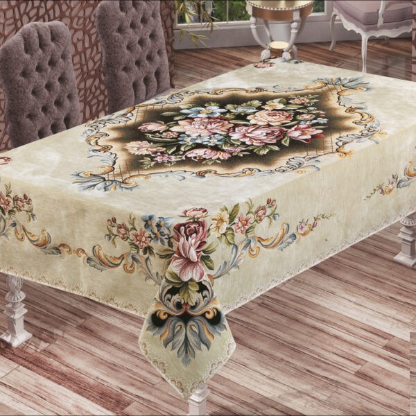 Τραπεζομάντηλο 160Χ220 Δαμάσκο Βελούδο μέντα