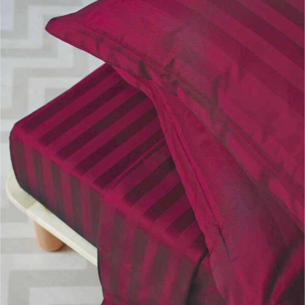 Σετ Παπλωματοθηκη Υπερδιπλες Satin Stripes 240X255 SATIN STRIPES Red - Palamaiki