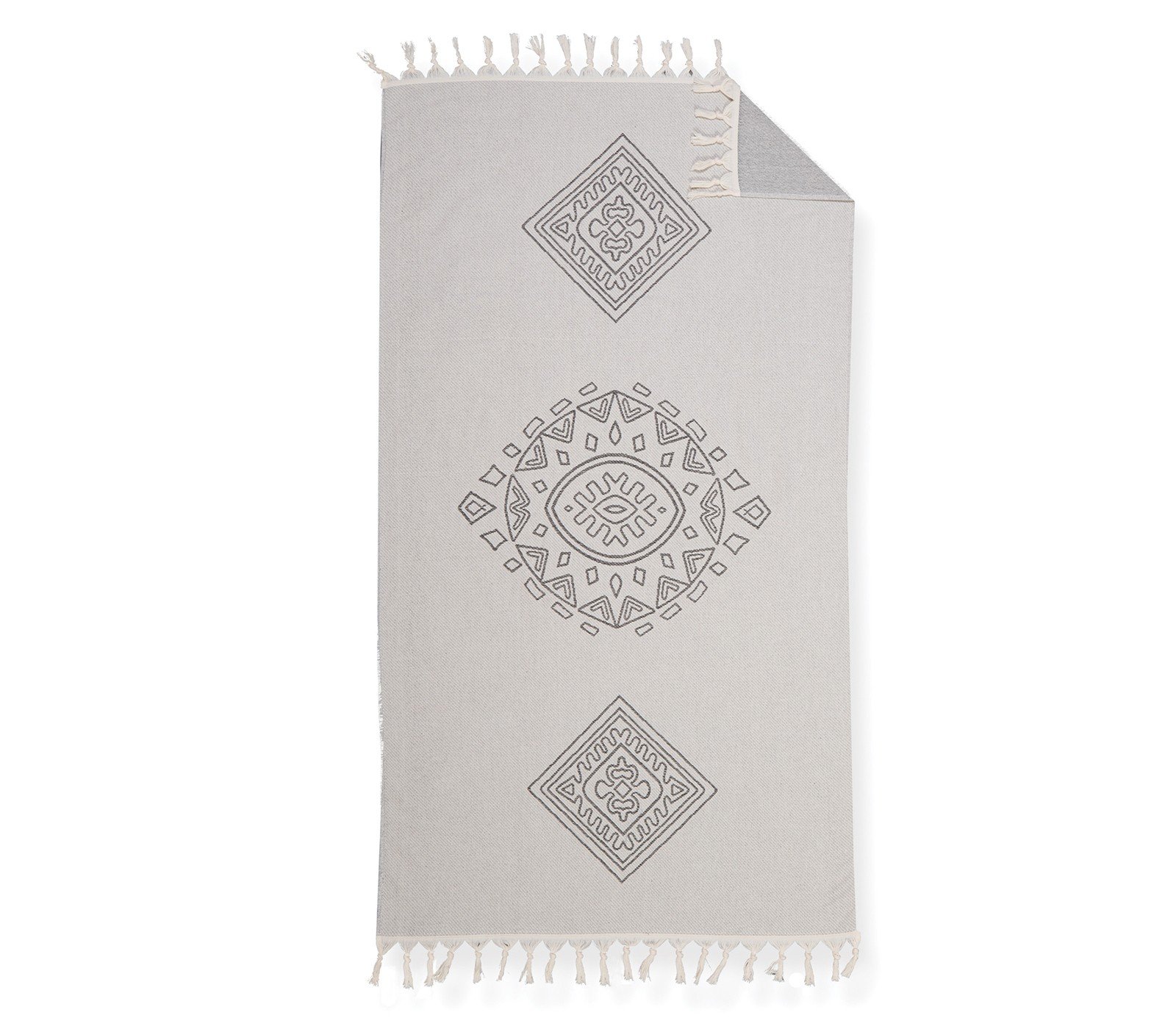 5205495518817 Πετσέτα Θαλάσσης-Παρεό Διπλής Όψεως 90x170 Nef Nef Aurora Ecru - Image 1