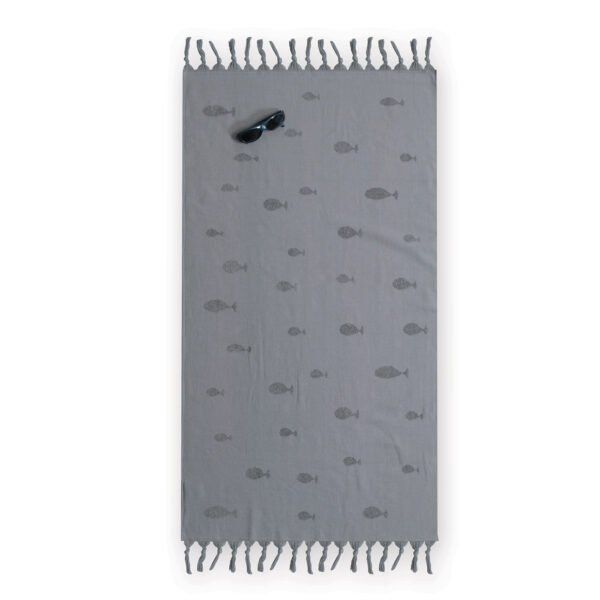 Παιδική Πετσέτα Θαλάσσης 70x120 Nef Nef Ocean Fish Grey