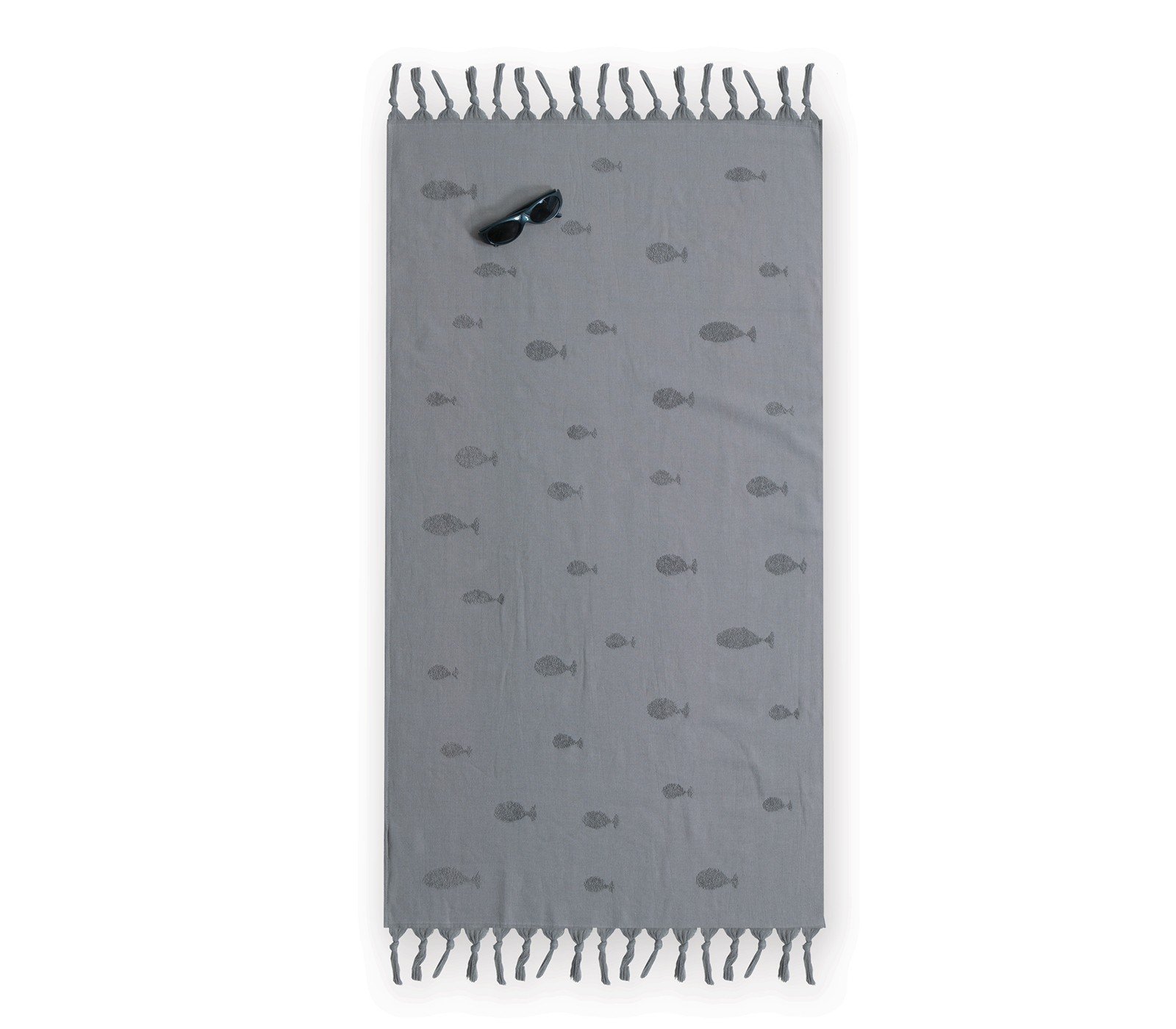 5205495518824 Παιδική Πετσέτα Θαλάσσης 70x120 Nef Nef Ocean Fish Grey - Image 1