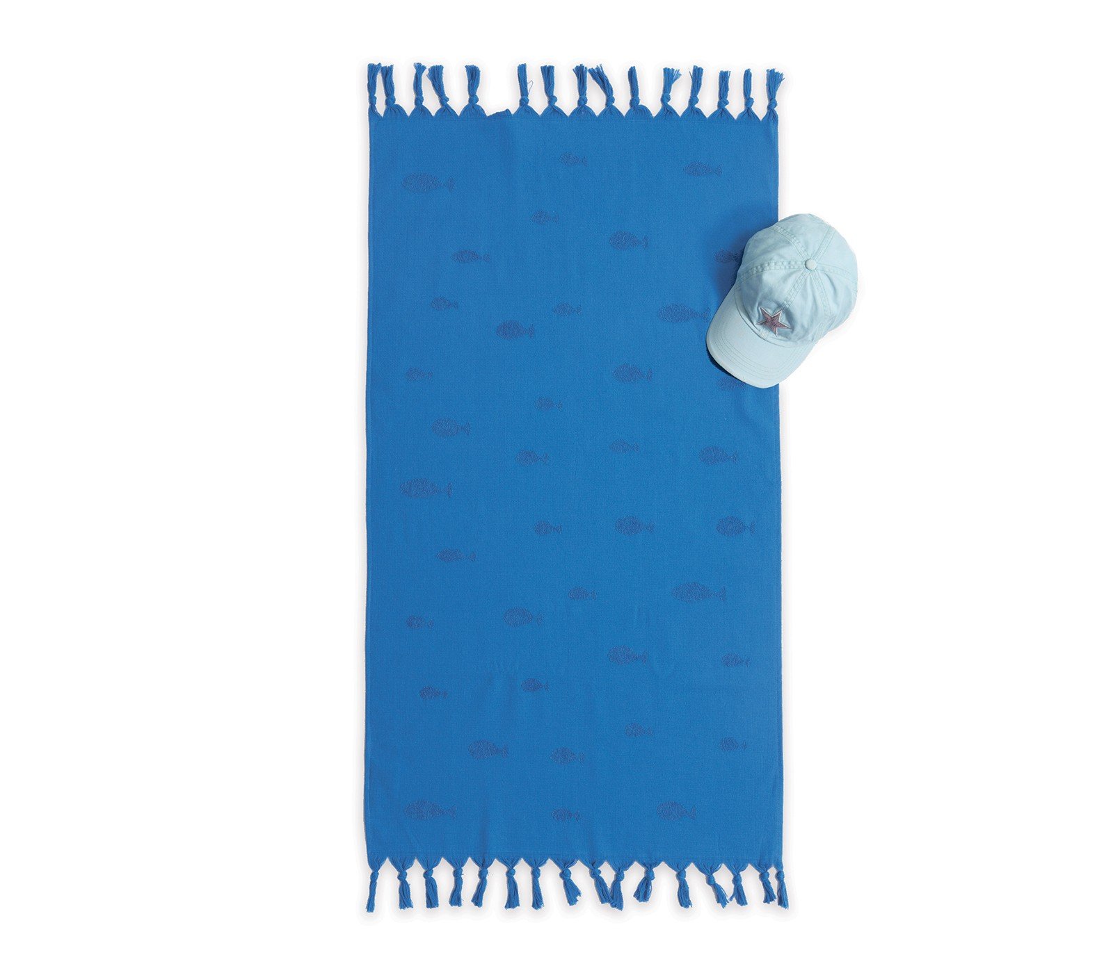 5205495518831 Παιδική Πετσέτα Θαλάσσης 70x120 Nef Nef Ocean Fish Blue - Image 1