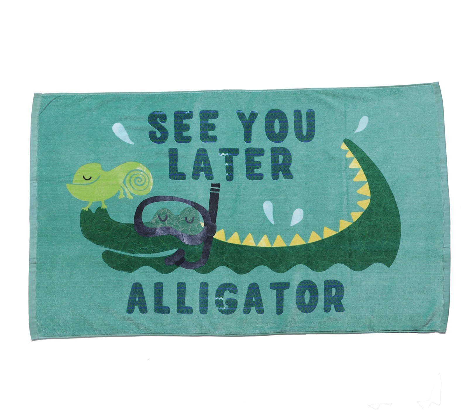 5205495523644 Παιδική Πετσέτα Θαλάσσης 70x120 Nef Nef Crocodile Green - Image 1