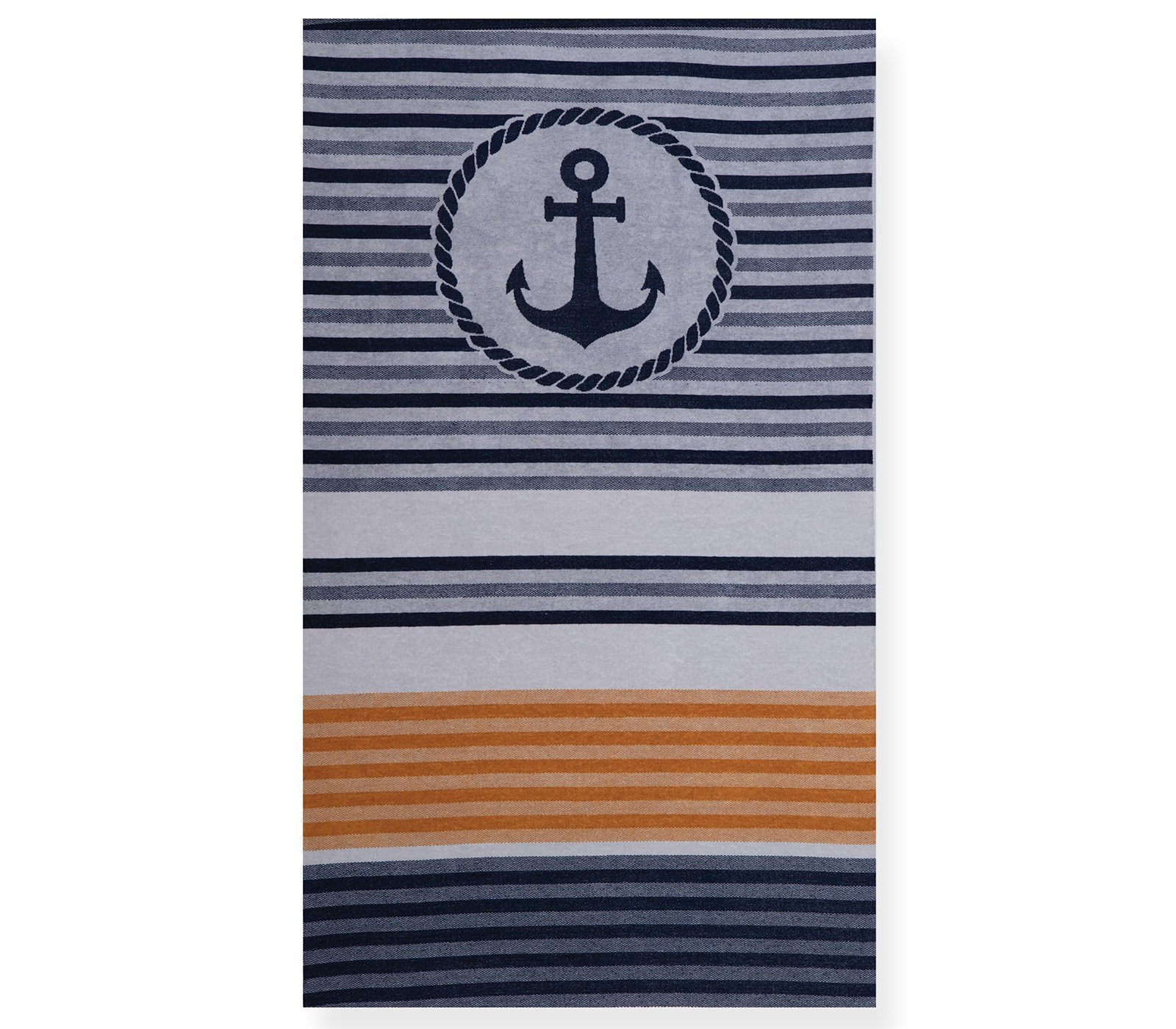 5205495524207 Πετσέτα Θαλάσσης 100x180 Nef Nef Captain Black-Yellow - Image 1