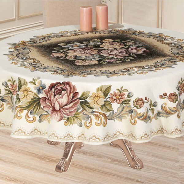 Ροτόντα Ø160 Βελούδο-Δαμάσκο εκρού