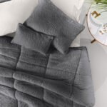 Κουβερτοπάπλωμα Υπέρδιπλο 220×240 Guy Laroche Mouton Anthracite