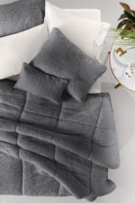 Κουβερτοπάπλωμα Υπέρδιπλο 220×240 Guy Laroche Mouton Anthracite