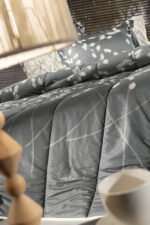 Παπλωματοθήκη Υπέρδιπλη 225×245 Guy Laroche Suede Emilia Charcoal - Image 2