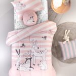 Παπλωματοθήκη Μονή 165×225 Guy Laroche Suede Kids Forest Pudra