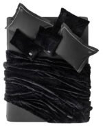 Γούνινη Κουβέρτα UltraSoft 220×240 Μαξιλαροθήκη 48×48+3 Guy Laroche Crusty Black - Image 2