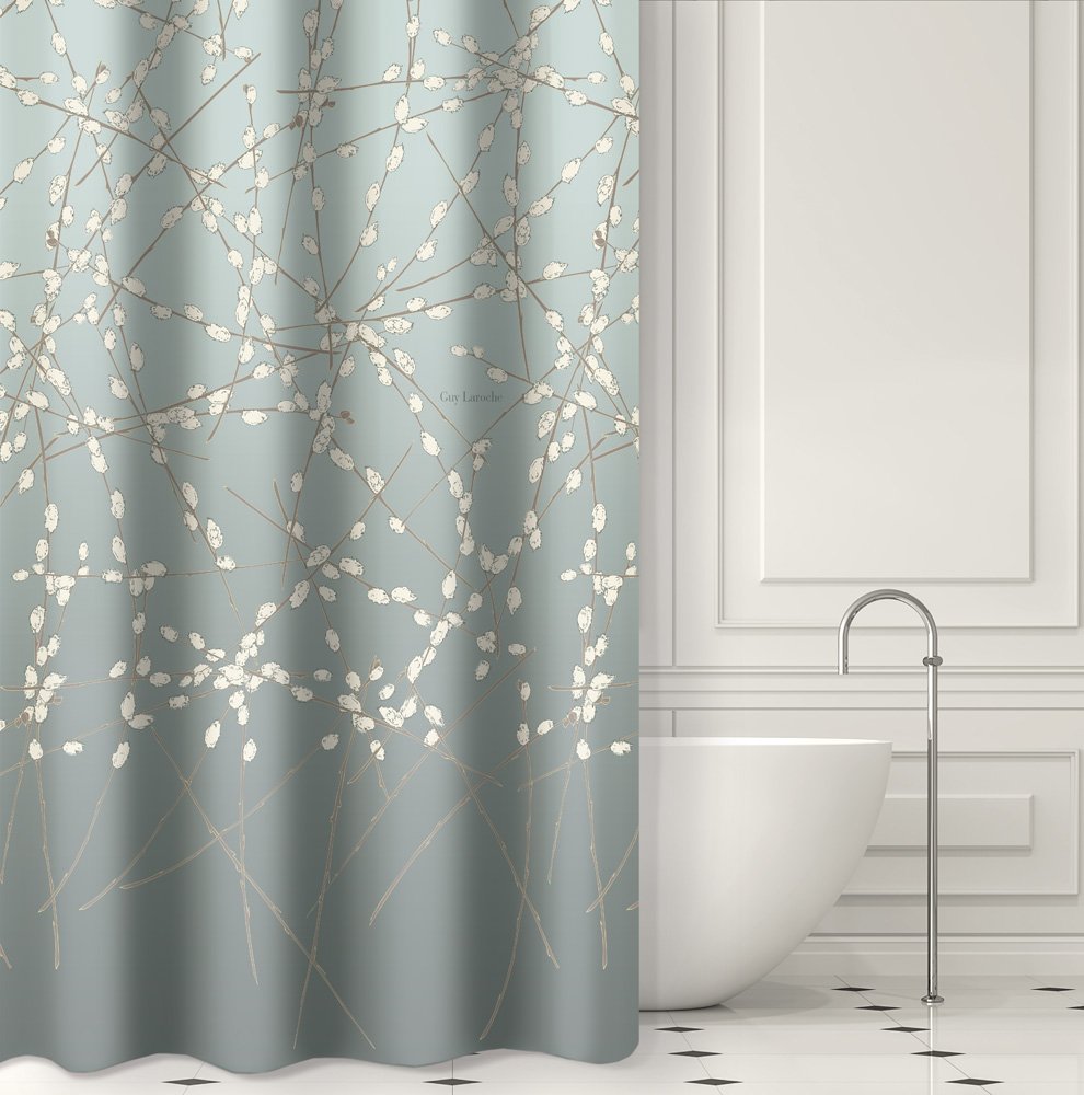 1128030222004 Κουρτίνα Μπάνιου 180×185 Αδιάβροχη Guy Laloche Emilia Aqua - Image 1