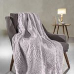 Σετ Ριχτάρι Γούνινο Τριθέσιου 170×300 & Μαξιλαροθήκη 48×48+3 Guy Laroche Crusty Melanze