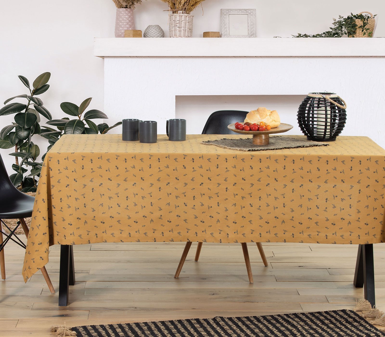 5205495528076 Τραπεζομάντηλο 140×180 Nef Nef Delilah Mustard - Image 1