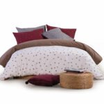 Σετ Σεντόνια Μονά 170×270 Nef Nef Friday Ecru-Beige-Bordo