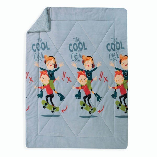 Κουβερτοπάπλωμα Μονό 160×220 Nef Nef City Scaters L.Blue