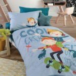 Σετ Παπλωματοθήκη Μονή 160×220 Nef Nef City Scaters Grey