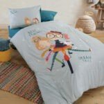 Σετ Παπλωματοθήκη Μονή 160×220 Nef Nef Girl Friends Aqua