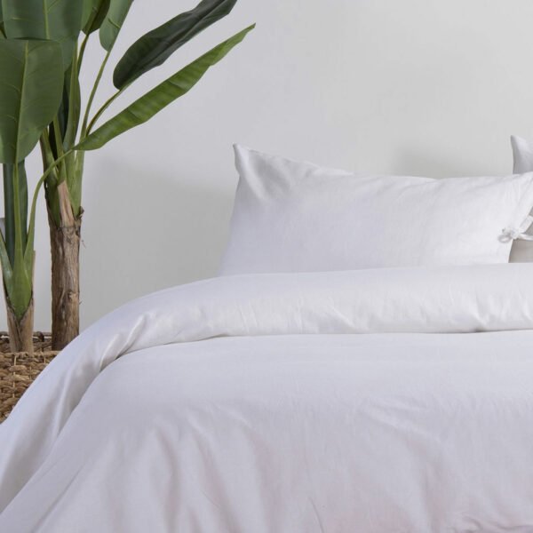 Σεντόνι Υπέρδιπλο 240×270 Nef Nef Cotton-Linen Ecru