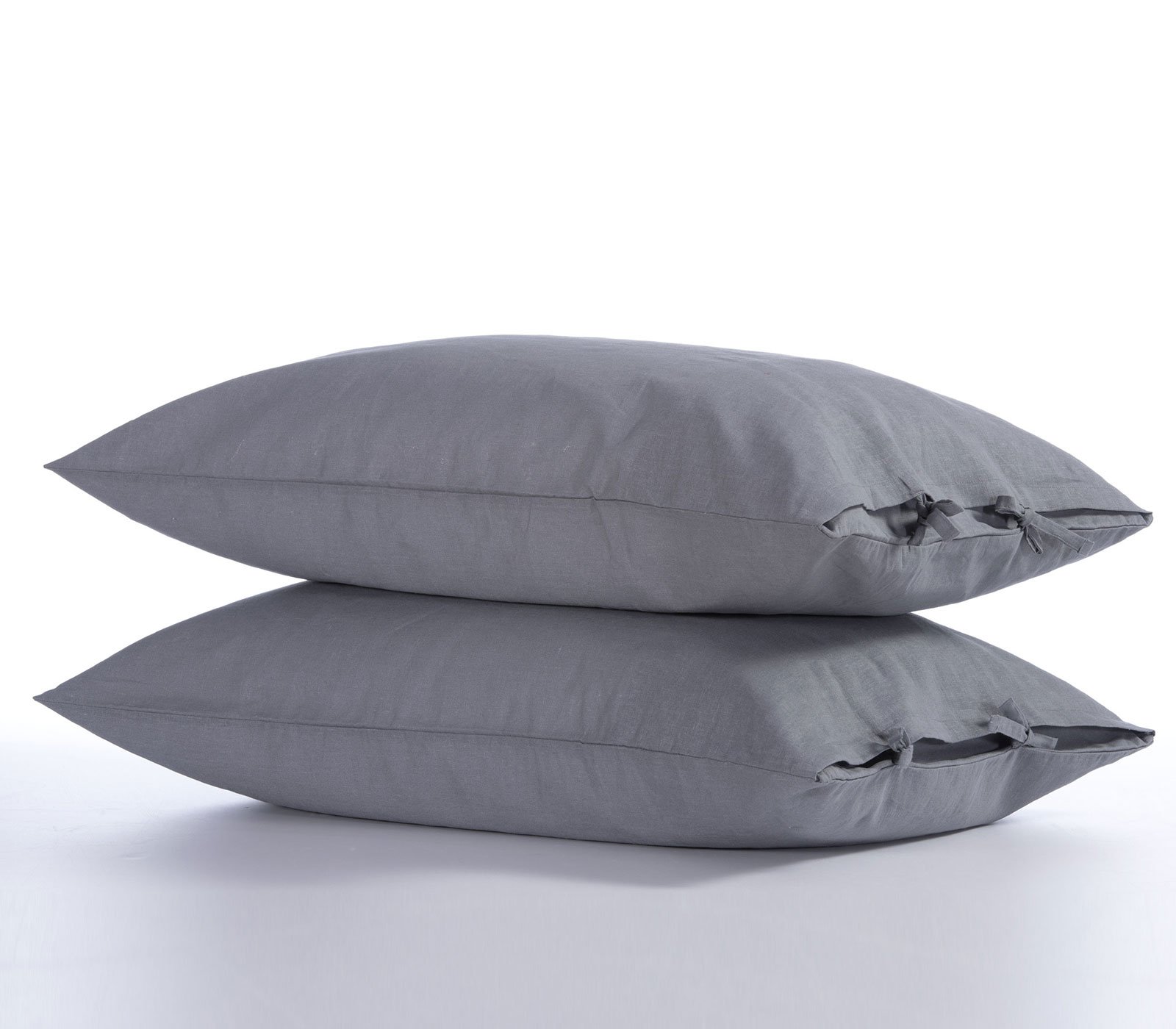 5205495536187 Ζεύγος Μαξιλαροθήκες 52×72 Nef Nef Cotton-Linen Grey - Image 1