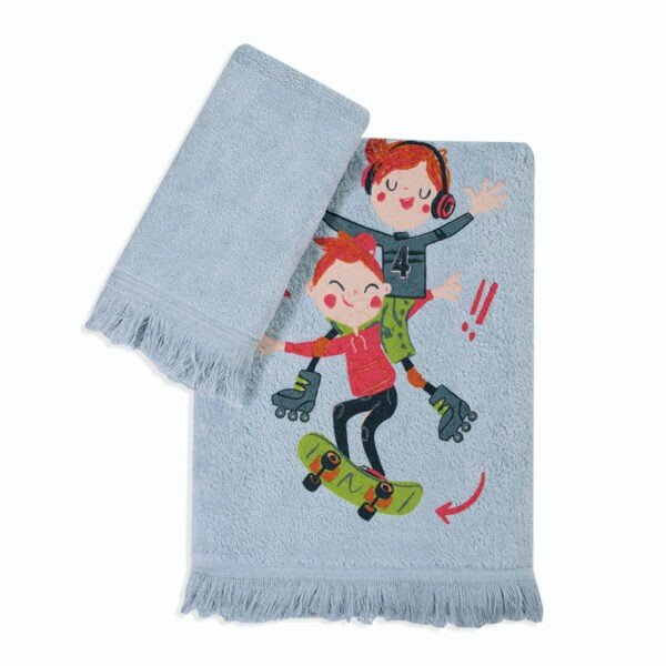 Σετ Πετσέτες 2 Τεμαχίων Nef Nef City Scaters L.Blue