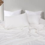 Σετ σεντόνια υπέρδιπλα Hilton Art 11151 240x280 Λευκό   Beauty Home - Image 2