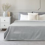 Κουβέρτα μονή Stripe ζακάρ Art 11172 170x270 Γκρι   Beauty Home