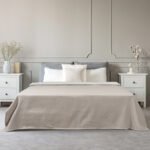 Κουβέρτα King Size Stripe ζακάρ Art 11172 260x270 Άμμου   Beauty Home