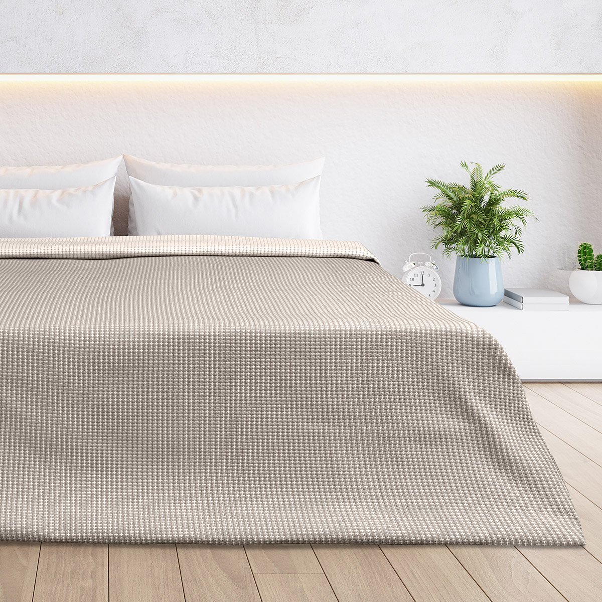 11173_beige_b Κουβέρτα King Size διπλής όψεως Cross matelasse Art 11173 260x270 Άμμου Beauty Home - Image 1