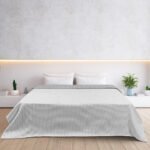 Κουβέρτα King Size διπλής όψεως Cross matelasse Art 11173 260x270 Γκρι   Beauty Home - Image 2