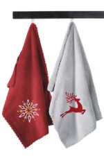 Σετ Χριστουγεννιάτικες Πετσέτες 2 Τεμαχίων 35×50 Guy Laroche Set 3