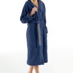 Μπουρνούζι Μακρύ Με Κουκούλα Guy Laroche Casual Marine