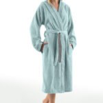 Μπουρνούζι Μακρύ Με Κουκούλα Guy Laroche Casual Sky