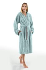 Μπουρνούζι Μακρύ Με Κουκούλα Guy Laroche Casual Sky