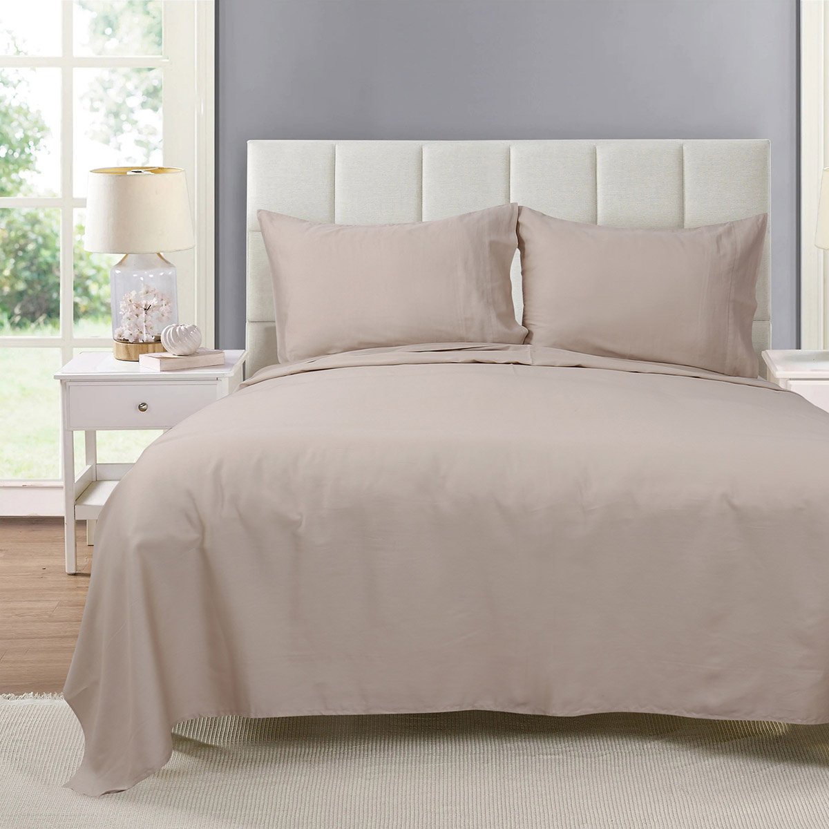 12000-beige Σετ σεντόνια υπέρδιπλα με λάστιχο 4 Seasons Art 12000 240x270 Μπεζ Beauty Home - Image 1