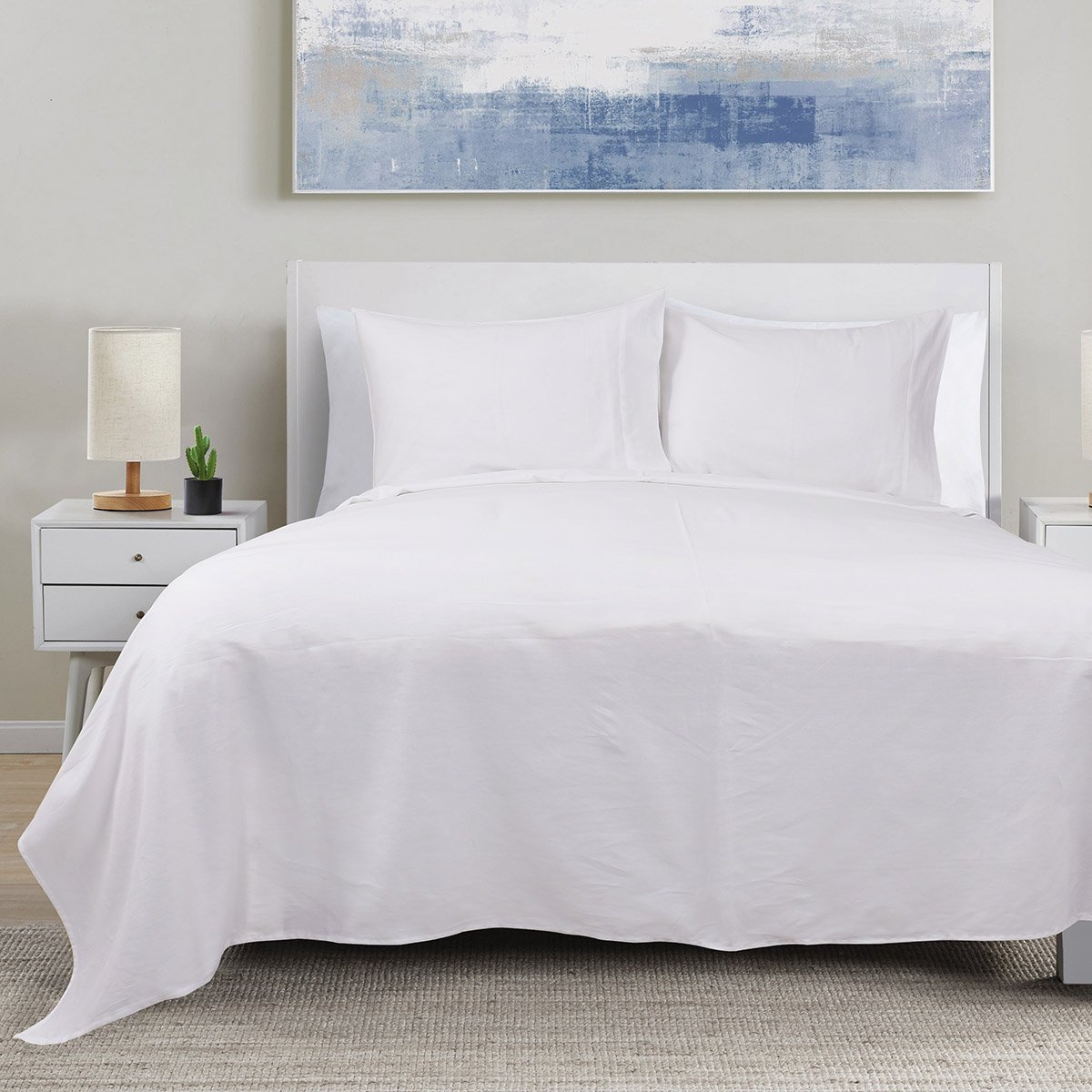 12000-white Σετ σεντόνια King Size με λάστιχο 4 Seasons Art 12000 260x270 Λευκό Beauty Home - Image 1