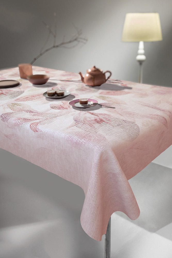 1719030122029 Αλέκιαστο Τραπεζομάντηλο 145×180 Saint Clair 1035 Old Pink - Image 1