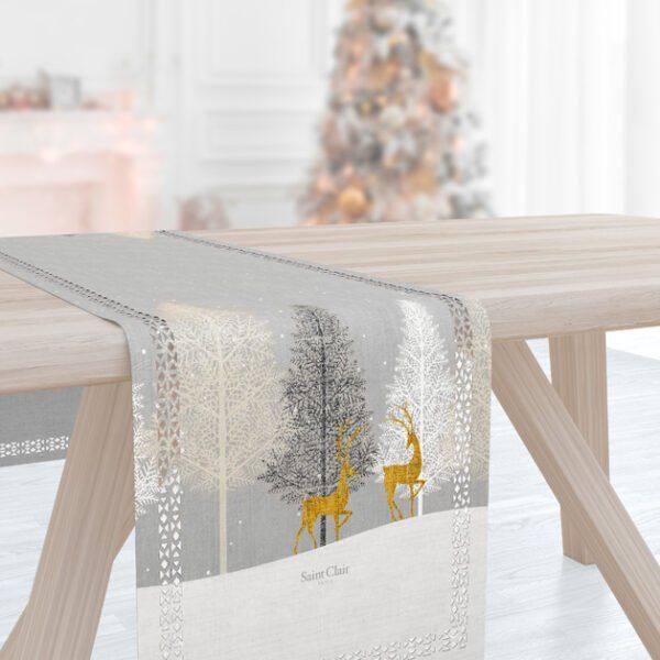 Χριστουγγενιάτικο Runner 40×160 Saint Clair Laser Cut 2040 Natural