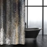 Κουρτίνα Μπάνιου 180×200 Αδιάβροχη Saint Clair Abstract Des 101 Anthracite