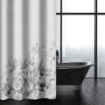 Κουρτίνα Μπάνιου 180×200 Αδιάβροχη Saint Clair Abstract Des 114 Silver